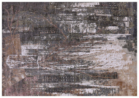 Modern Branches In A Vase Desing Wool & Silk Handmade Rug - Manhattan Rugs