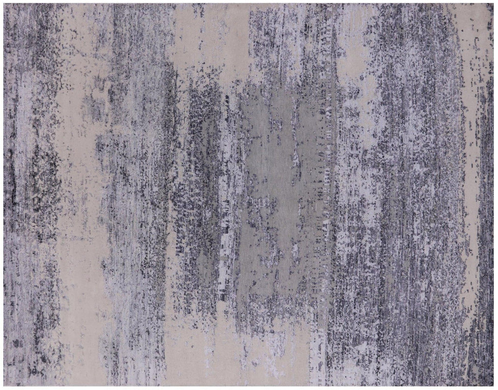 Modern Hand Knotted Wool & Silk Rug - Manhattan Rugs