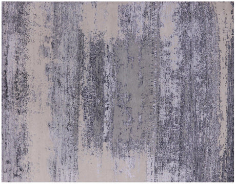 Modern Hand Knotted Wool & Silk Rug - Manhattan Rugs