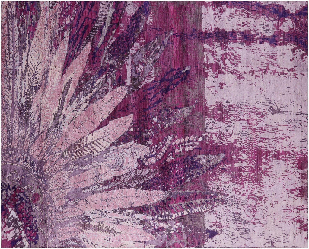 Feathers Design Handmade Modern Wool & Silk Rug - Manhattan Rugs