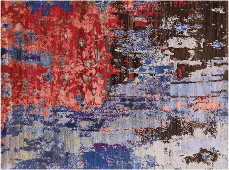 Modern Hand Knotted Wool & Silk Rug - Manhattan Rugs