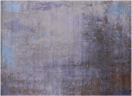 Hand Knotted Wool & Silk Modern Rug - Manhattan Rugs