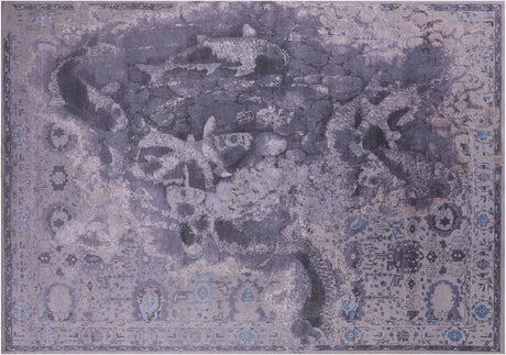 Fish Design Wool & Silk Modern Hand Knotted Rug - Manhattan Rugs