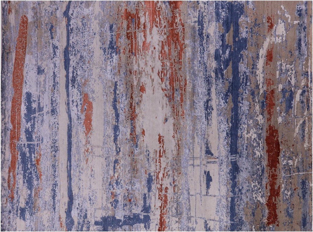 Modern Hand Knotted Wool & Silk Rug - Manhattan Rugs