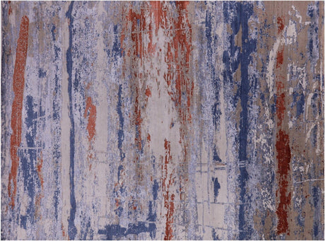 Modern Hand Knotted Wool & Silk Rug - Manhattan Rugs