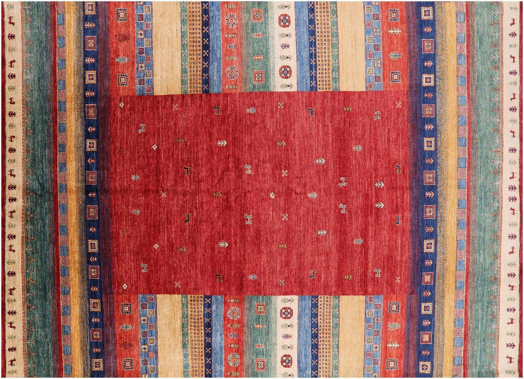 Tribal Gabbeh Hand Knotted Wool Rug - Manhattan Rugs