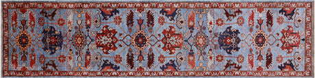 Runner Hand-Knotted Persian Fine Serapi Rug - Manhattan Rugs