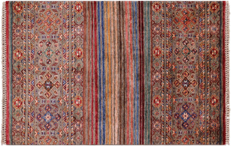 Hand-Knotted Khorjin Super Kazak Rug - Manhattan Rugs