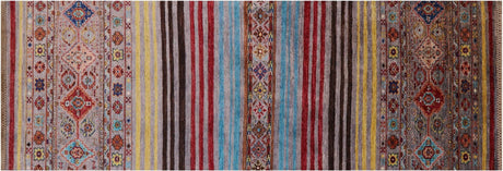 Hand-Knotted Super Kazak Khorjin Runner Rug - Manhattan Rugs