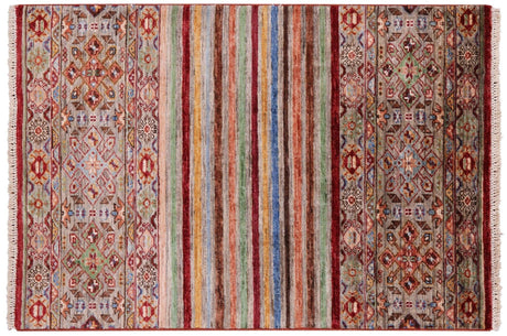 Hand Knotted Khorjin Super Kazak Wool Rug - Manhattan Rugs