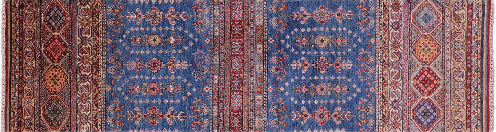 Hand Knotted Super Kazak Khorjin Runner Rug - Manhattan Rugs