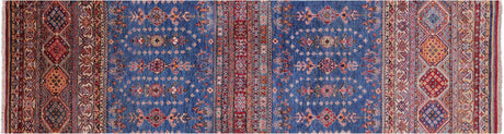 Hand Knotted Super Kazak Khorjin Runner Rug - Manhattan Rugs