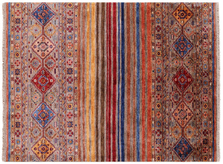 Hand Knotted Khorjin Super Kazak Rug - Manhattan Rugs
