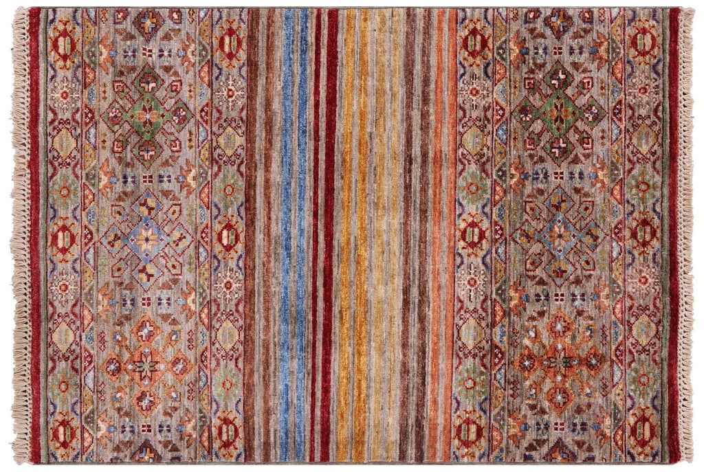 Hand Knotted Khorjin Super Kazak Wool Rug - Manhattan Rugs
