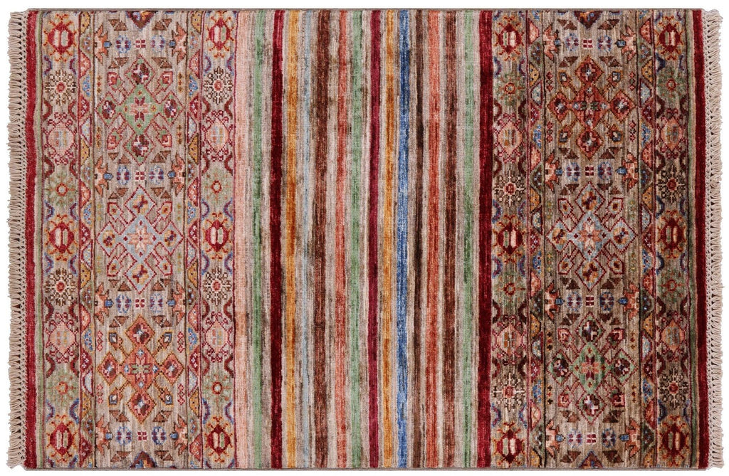 Hand-Knotted Super Kazak Khorjin Wool Rug - Manhattan Rugs