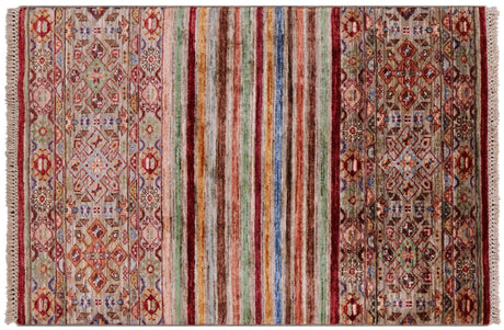 Hand-Knotted Super Kazak Khorjin Wool Rug - Manhattan Rugs