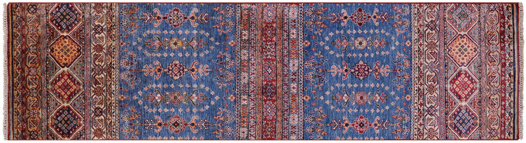 Hand-Knotted Khorjin Super Kazak Runner Rug - Manhattan Rugs