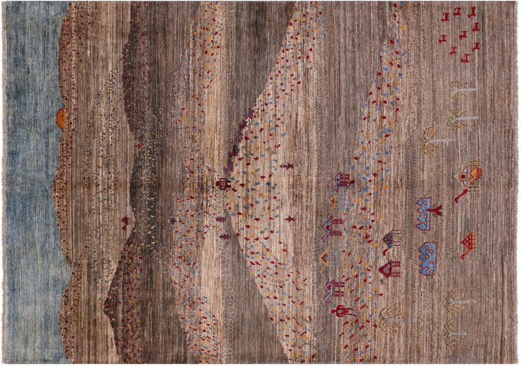 Persian Gabbeh Tribal Handmade Wool Rug - Manhattan Rugs