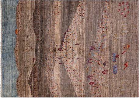 Persian Gabbeh Tribal Handmade Wool Rug - Manhattan Rugs