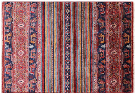Hand Knotted Tribal Persian Gabbeh Wool Rug - Manhattan Rugs