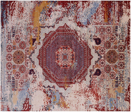 Contemporary Hand-Knotted Wool Rug - Manhattan Rugs
