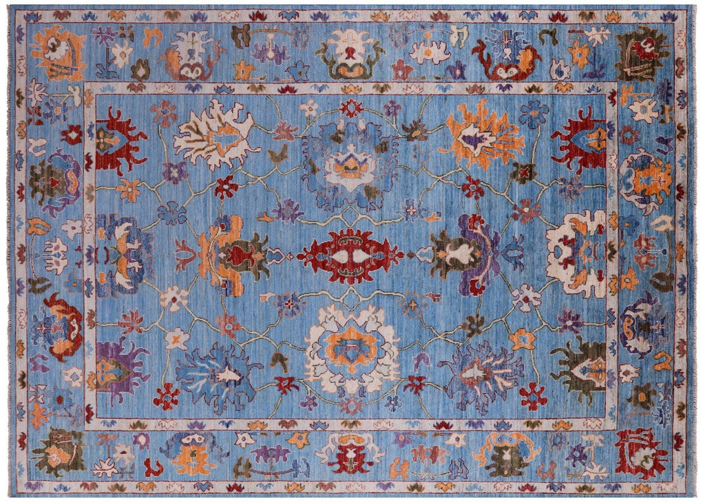 Oushak Hand-Knotted Wool Rug - Manhattan Rugs