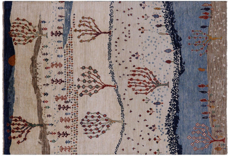 Tribal Persian Gabbeh Hand Knotted Wool Rug - Manhattan Rugs