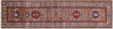 Runner Super Kazak Hand-Knotted Wool Rug - Manhattan Rugs