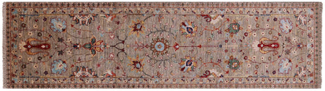Runner Persian Tabriz Hand Knotted Wool Rug - Manhattan Rugs
