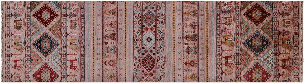 Hand Knotted Tribal Persian Gabbeh Wool Runner Rug - Manhattan Rugs