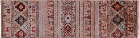 Hand Knotted Tribal Persian Gabbeh Wool Runner Rug - Manhattan Rugs