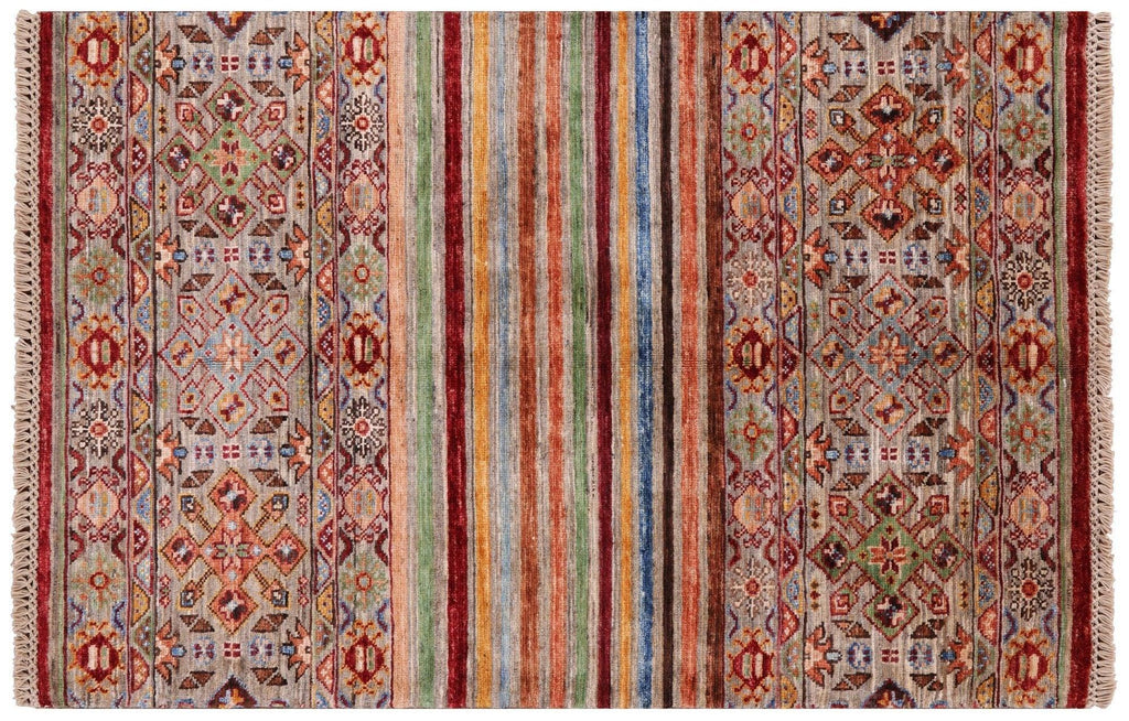 Handmade Khorjin Tribal Wool Rug - Manhattan Rugs