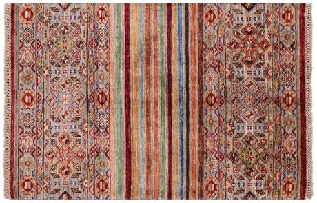 Handmade Khorjin Tribal Wool Rug - Manhattan Rugs