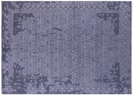 Wool & Silk Modern Hand-Knotted Rug - Manhattan Rugs