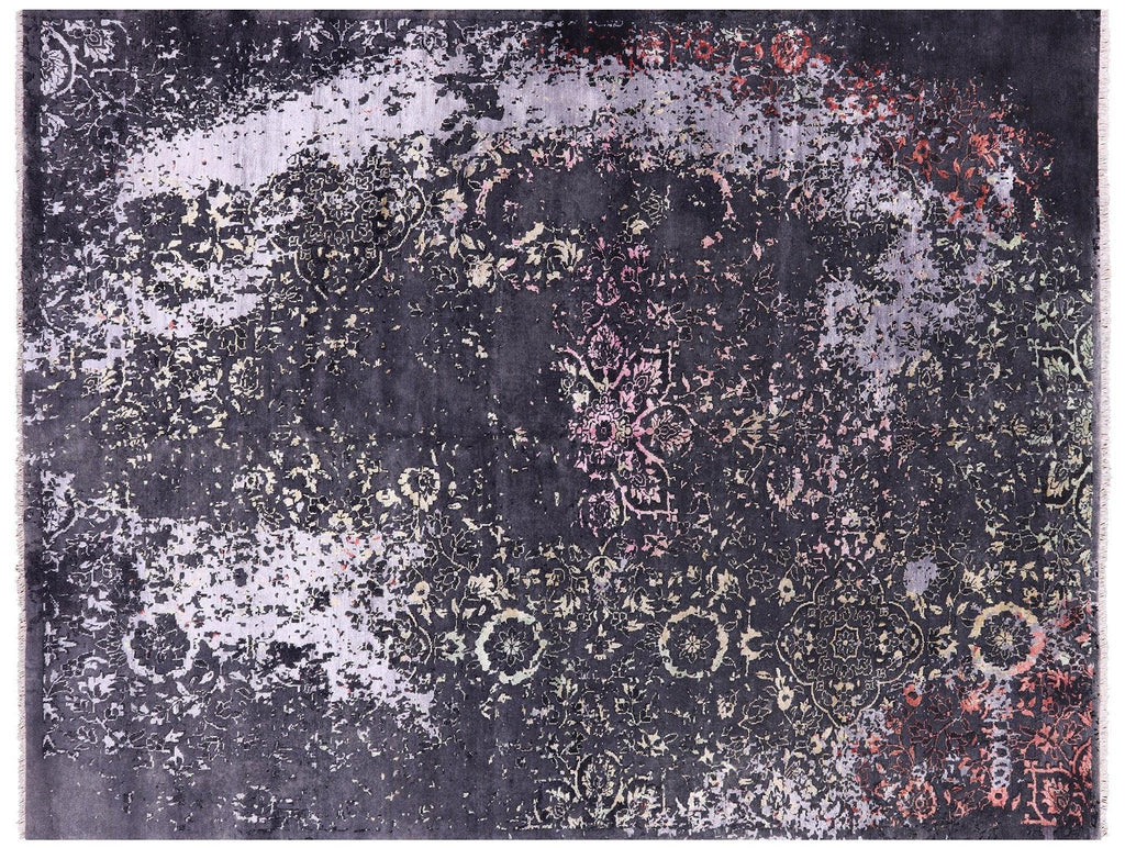 Wool & Silk Modern Hand Knotted Rug - Manhattan Rugs