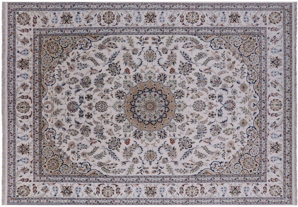 Handmade Persian Nain Wool & Silk Rug - Manhattan Rugs
