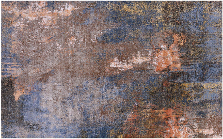 Wool & Silk Hand Knotted Abstract Rug - Manhattan Rugs