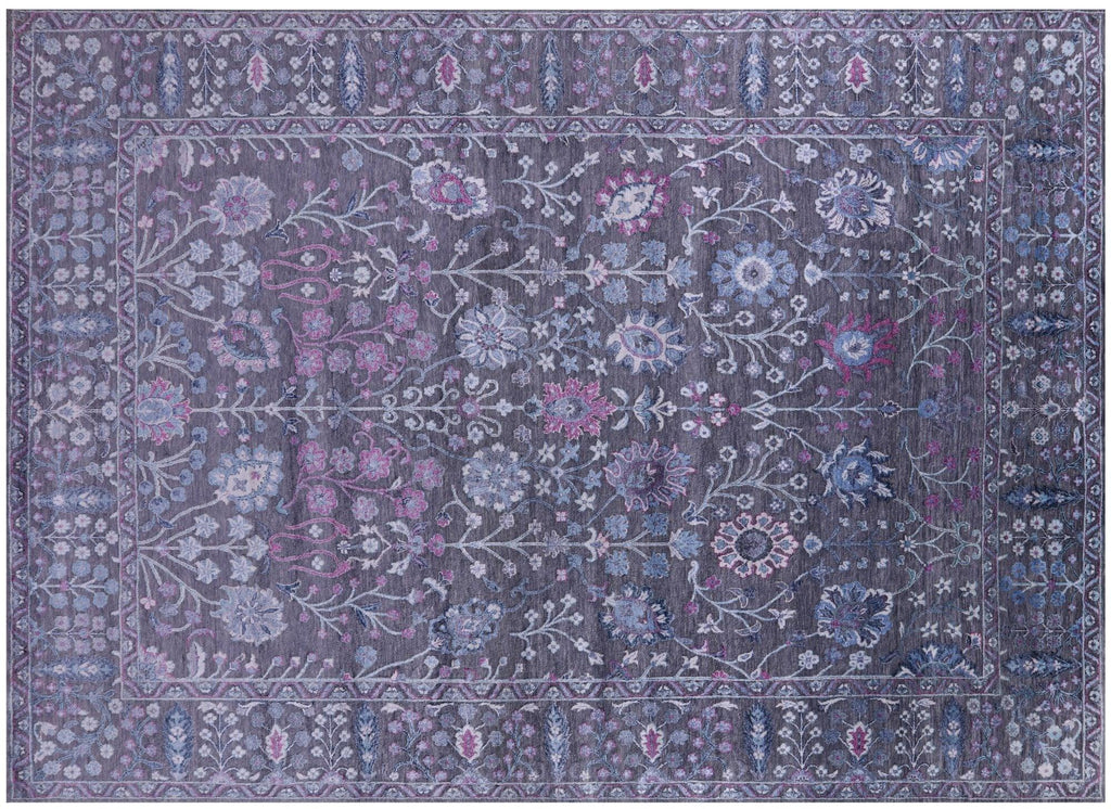 Hand Knotted Wool & Silk Persian Tabriz Rug - Manhattan Rugs