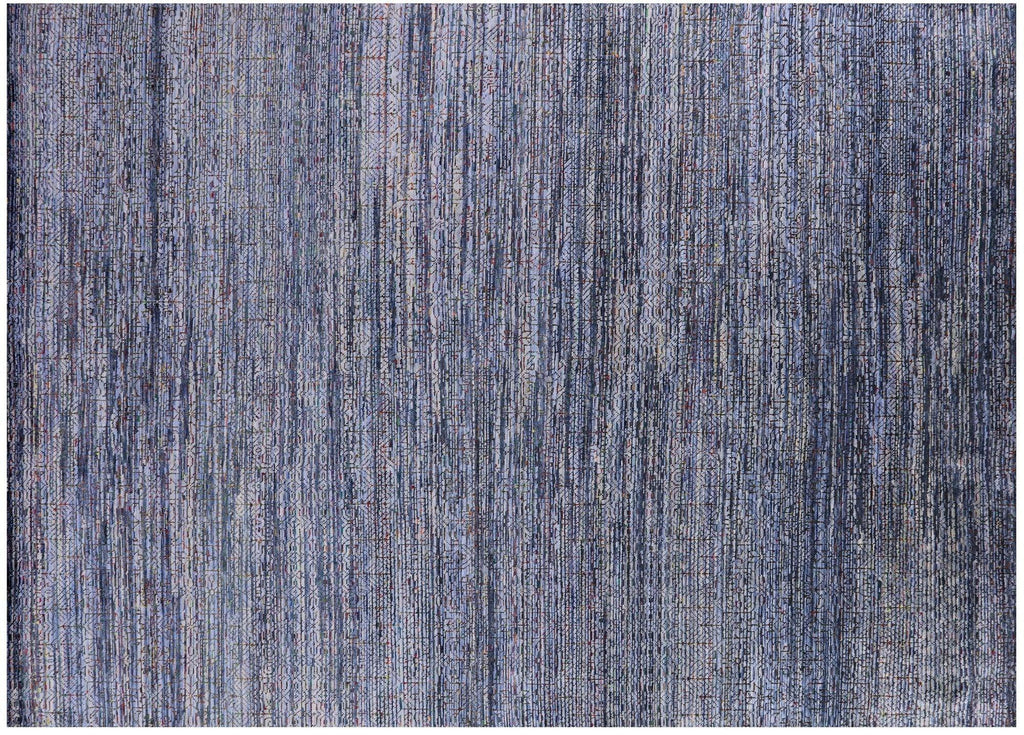 Hand Knotted Moroccan Wool & Silk Rug - Manhattan Rugs