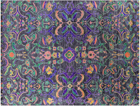 Modern Hand Knotted Wool & Silk Rug - Manhattan Rugs