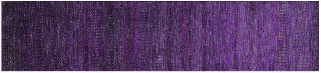 Purple Runner Super Savannah Gabbeh Hand Knotted Wool & Silk Rug 2' 8" X 12' 3" - Q8623