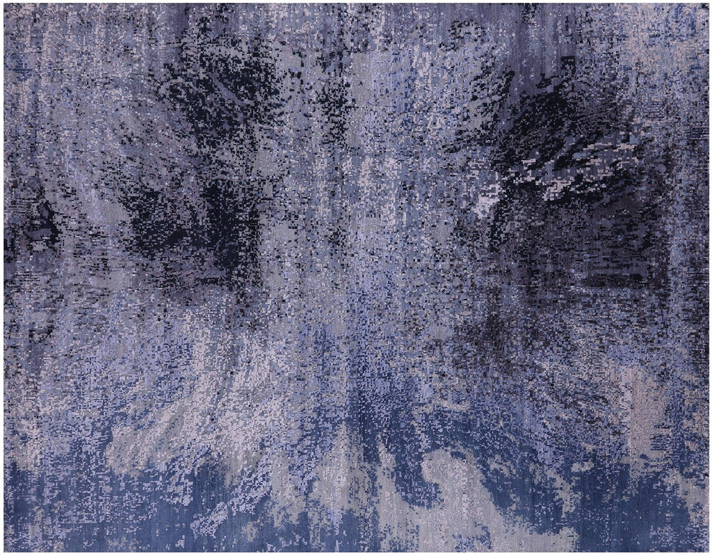 Wool & Silk Modern Hand Knotted Rug - Manhattan Rugs