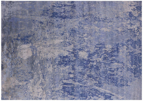 Abstract Wool & Silk Handmade Rug - Manhattan Rugs