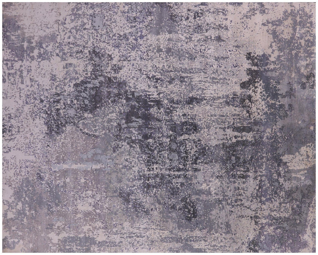 Abstract Hand Knotted Wool & Silk Rug - Manhattan Rugs