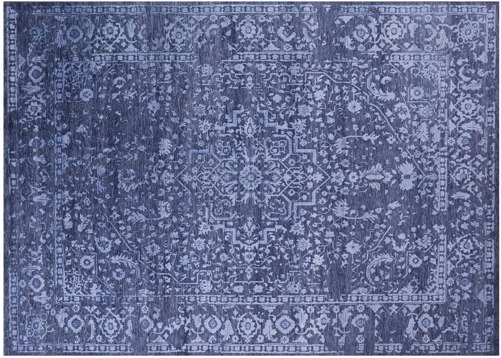Wool & Silk Persian Heriz Serapi Handmade Rug - Manhattan Rugs