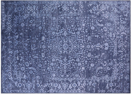 Wool & Silk Persian Heriz Serapi Handmade Rug - Manhattan Rugs