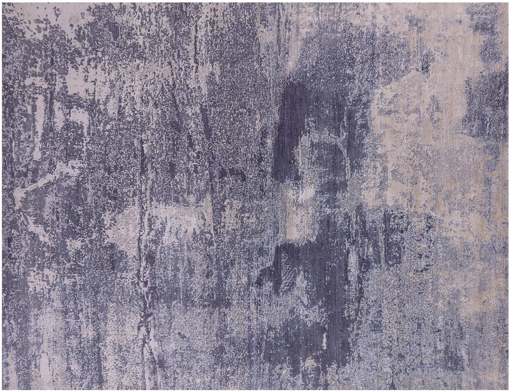 Hand-Knotted Abstract Wool & Silk Rug - Manhattan Rugs