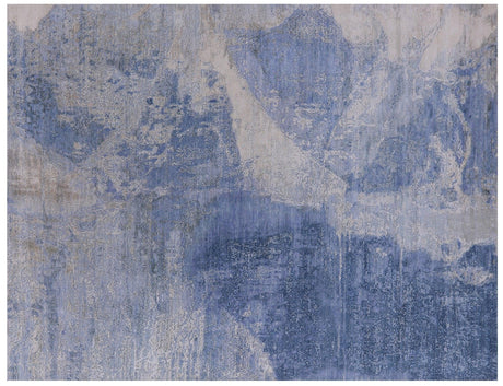 Abstract Hand-Knotted Wool & Silk Rug - Manhattan Rugs