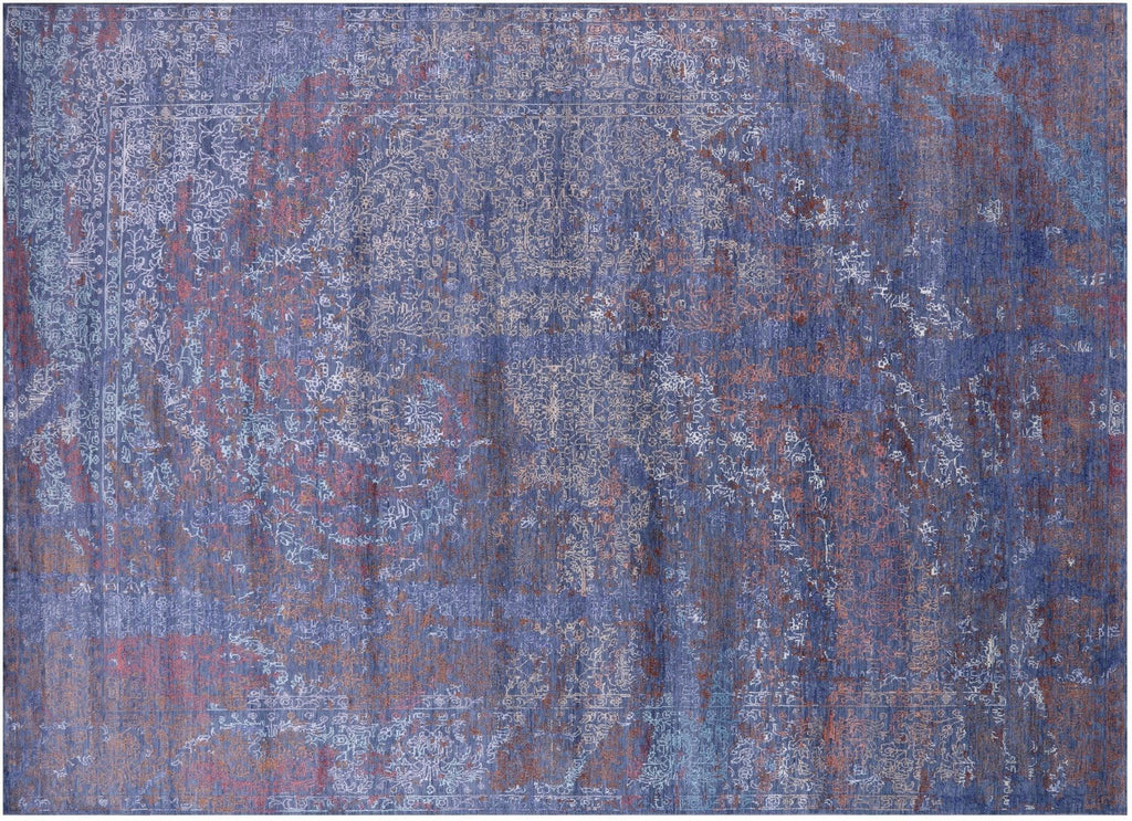 Wool & Silk Modern Hand Knotted Rug - Manhattan Rugs