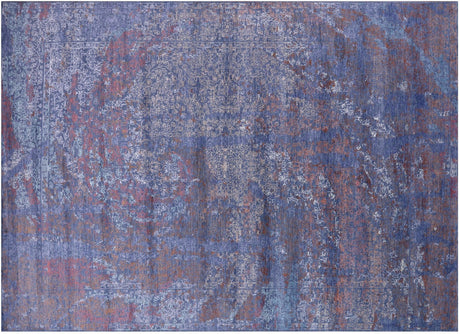 Wool & Silk Modern Hand Knotted Rug - Manhattan Rugs